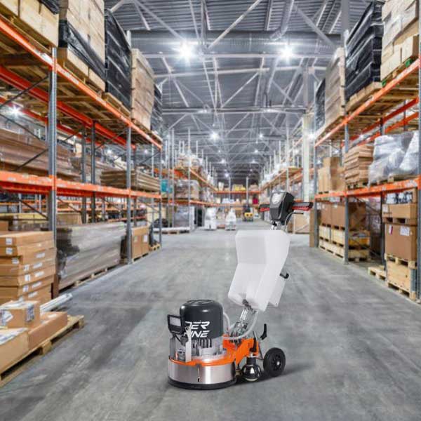 For treating industrial concrete floors